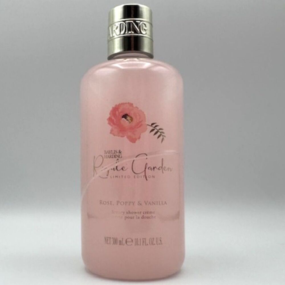 Baylis & Harding Praline Garden Rose Poppy Vanilla Pink Shower Creme 10.1oz New